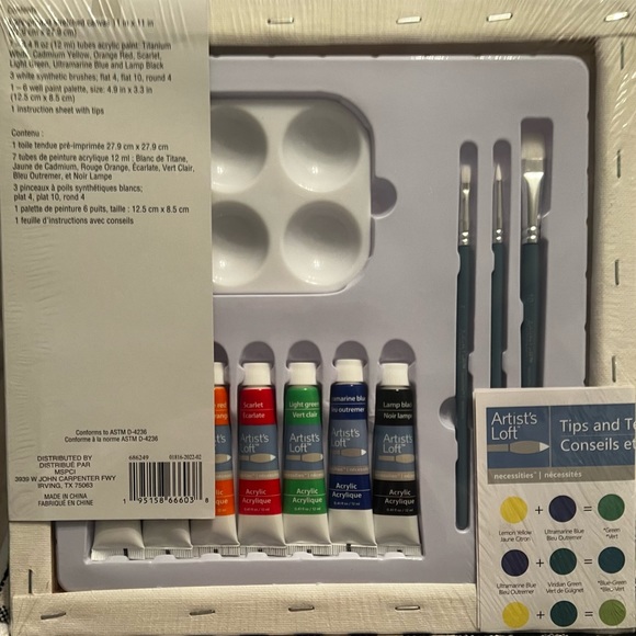 11”X11” 12 Pc. Canvas Painting Kit Pride by Artist's Loft - LOVE FOR ALL - Picture 3 of 5